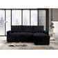 Titanic Furniture Jayla 2-Piece Sleeper Sectional Right Facing Chaise in Black, , large