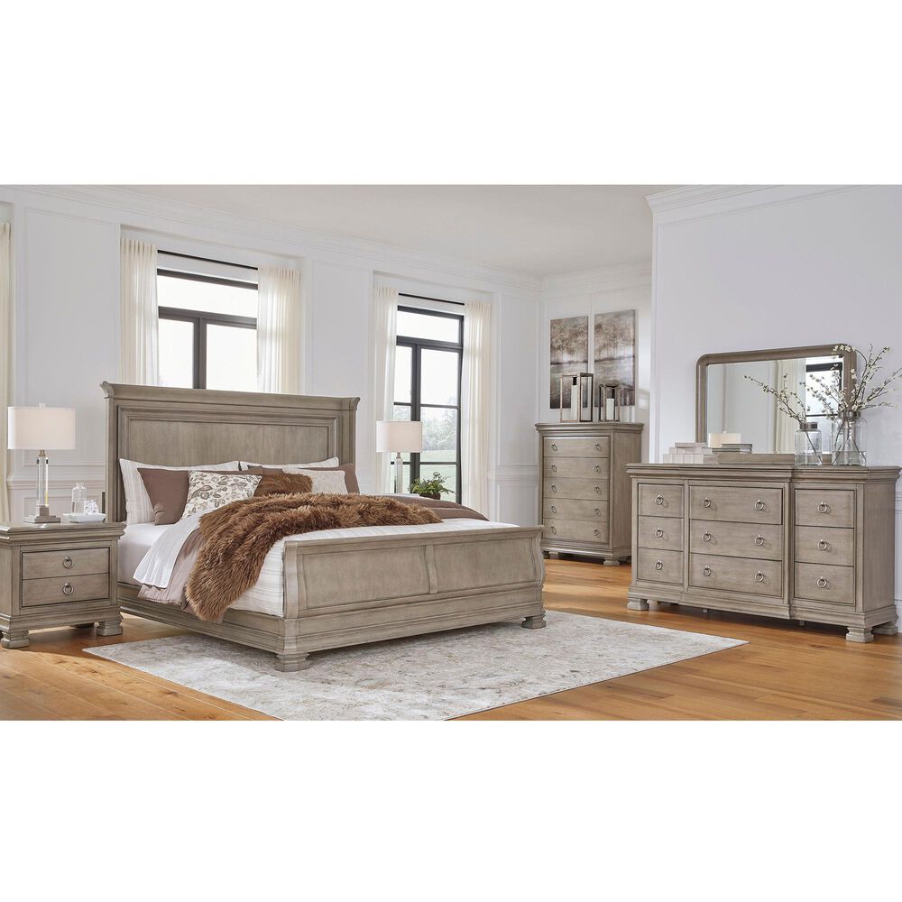 Millenium Lexorne Queen Sleigh Bed in Light Gray, , large