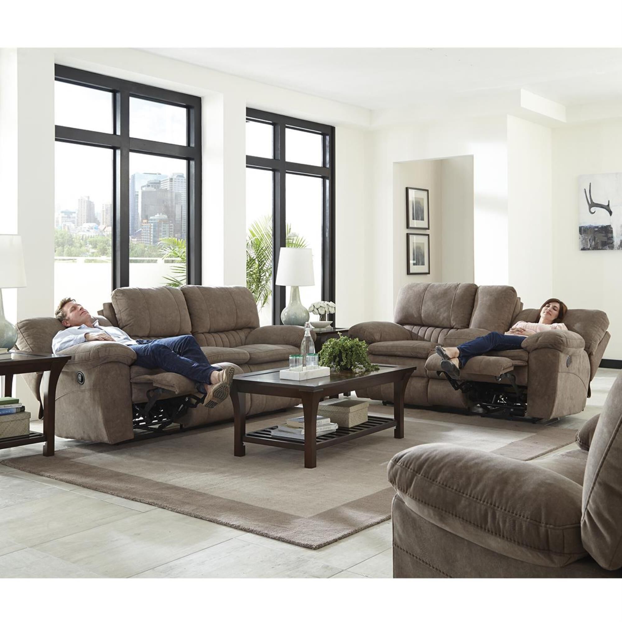 Catnapper reclining console loveseat clearance