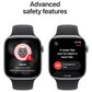 Apple Watch Series 11 (GPS+Cellular) 46mm Aluminum Case with Black Sport Band - M/L in Jet Black and 2-Year AppleCare+, , large