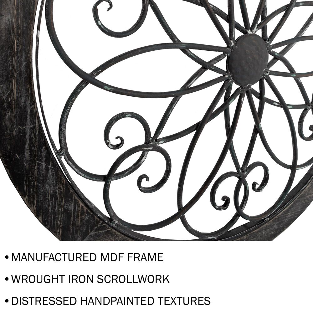 Timberlake Hastings Home Medallion Wall Decor in Gray, , large