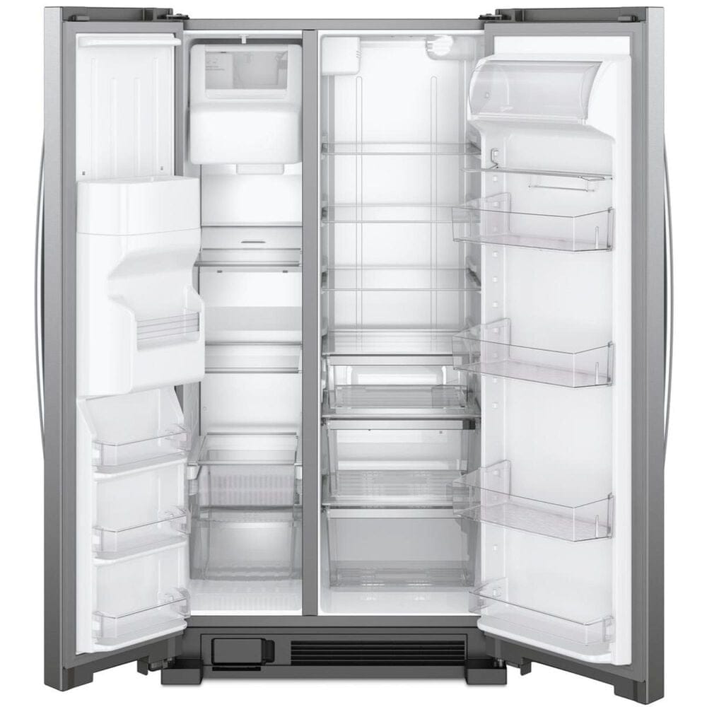 Whirlpool 24.6 Cu. Ft. 36&quot; Wide Side-by-Side Refrigerator in Fingerprint Resistant Stainless Steel, , large