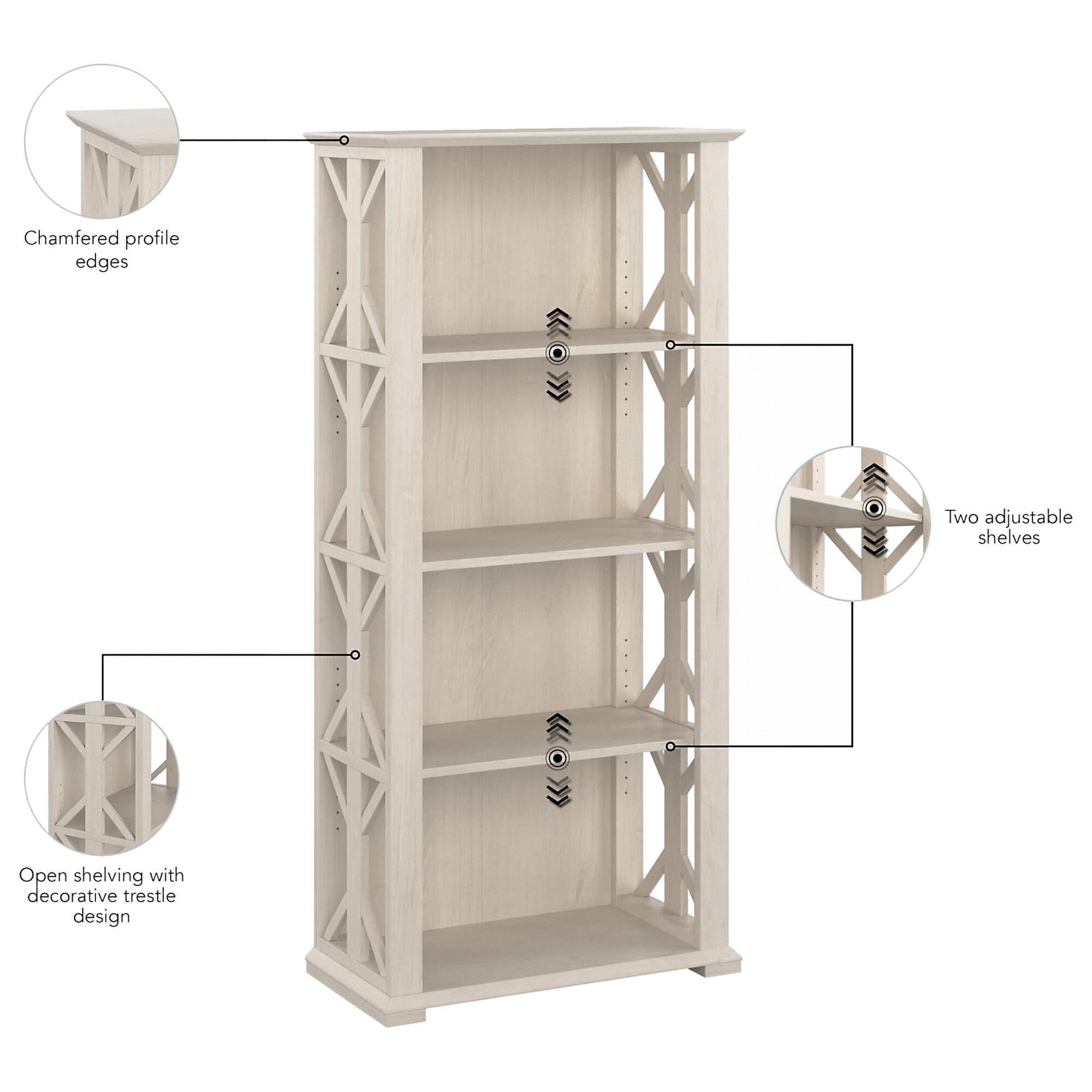 Trestle cheap bookcase white