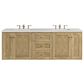 James Martin Vanities Laurent 72" Double Bathroom Vanity in Light Natural Oak with 3 cm Eternal Jasmine Pearl Quartz Top and Rectangular Sinks, , large