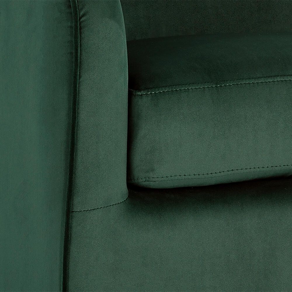 37B Hazel Swivel Lounge Chair in Deep Green Sky Velvet, , large