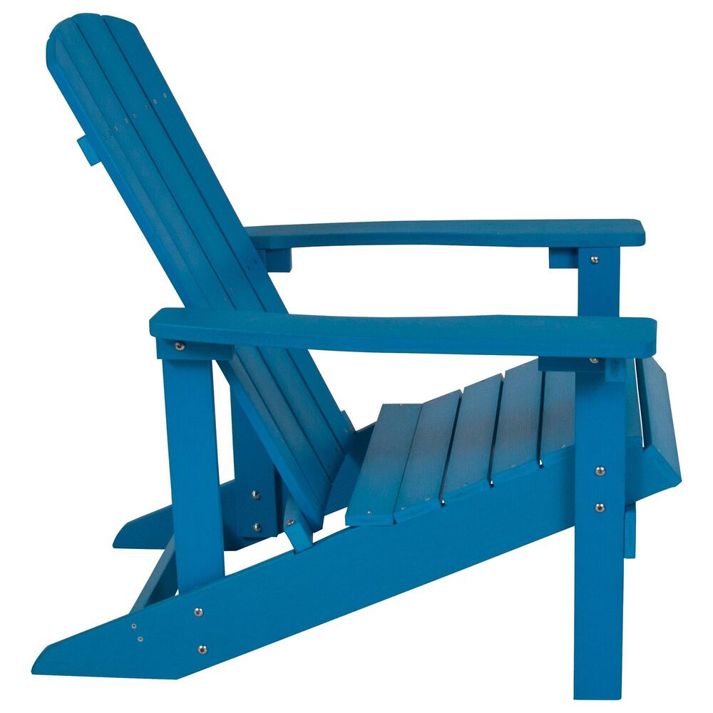 Flash Furniture Charlestown 3-Piece Adirondack Set in Blue, , large