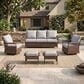 Sunwell Garden 5-Piece Patio Conversation Set with Swivel Chairs in Beige, , large