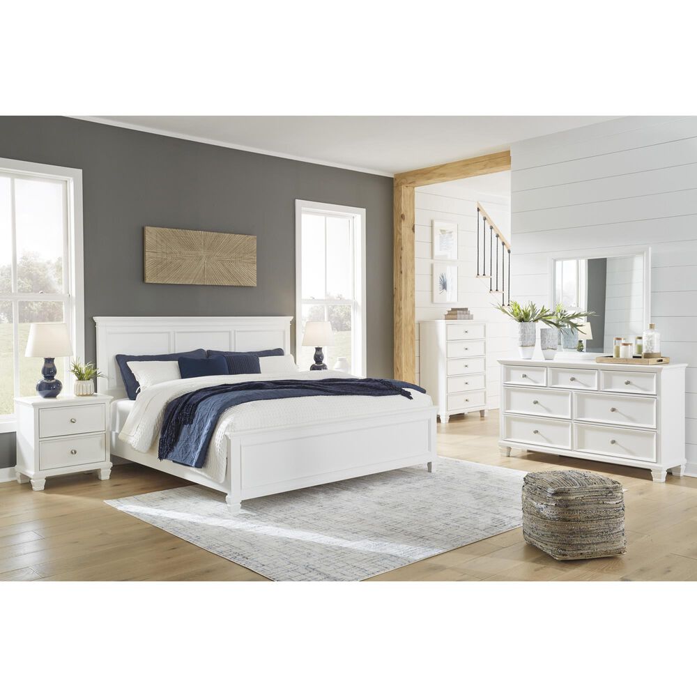 Ashley Fortman Dresser and Mirror in White, , large
