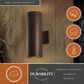 Vaxcel Chiasso 14.25" 2-Light Outdoor Wall Sconce in Bronze, , large