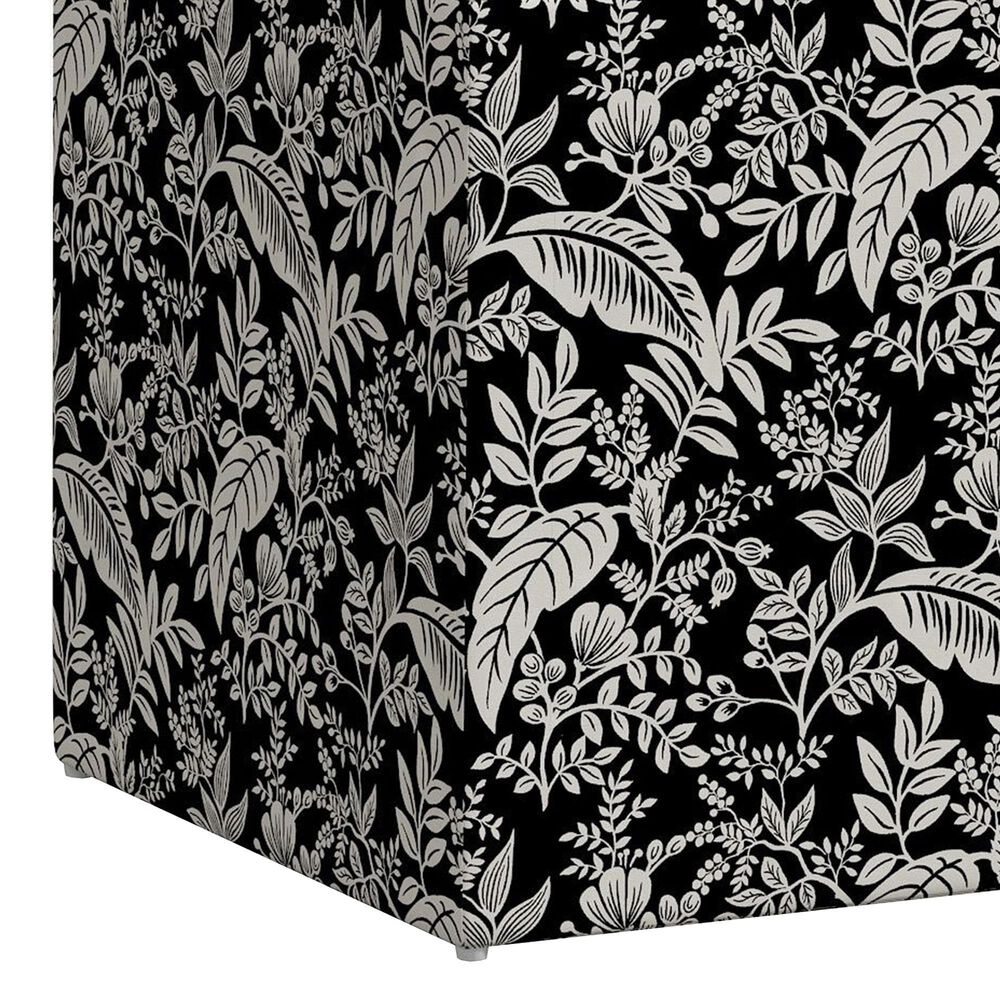 Rifle Paper Co Crafted by Cloth &amp; Company Willie Storage Bench in Canopy Black/Cream, , large