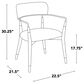 LumiSource Savannah Arm Chair with Cream Cushion in Black and Gold (Set of 2), , large
