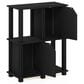 HOMLUX 3-Tier Storage Bookcase with Two Doors in Black Oak and Black, , large