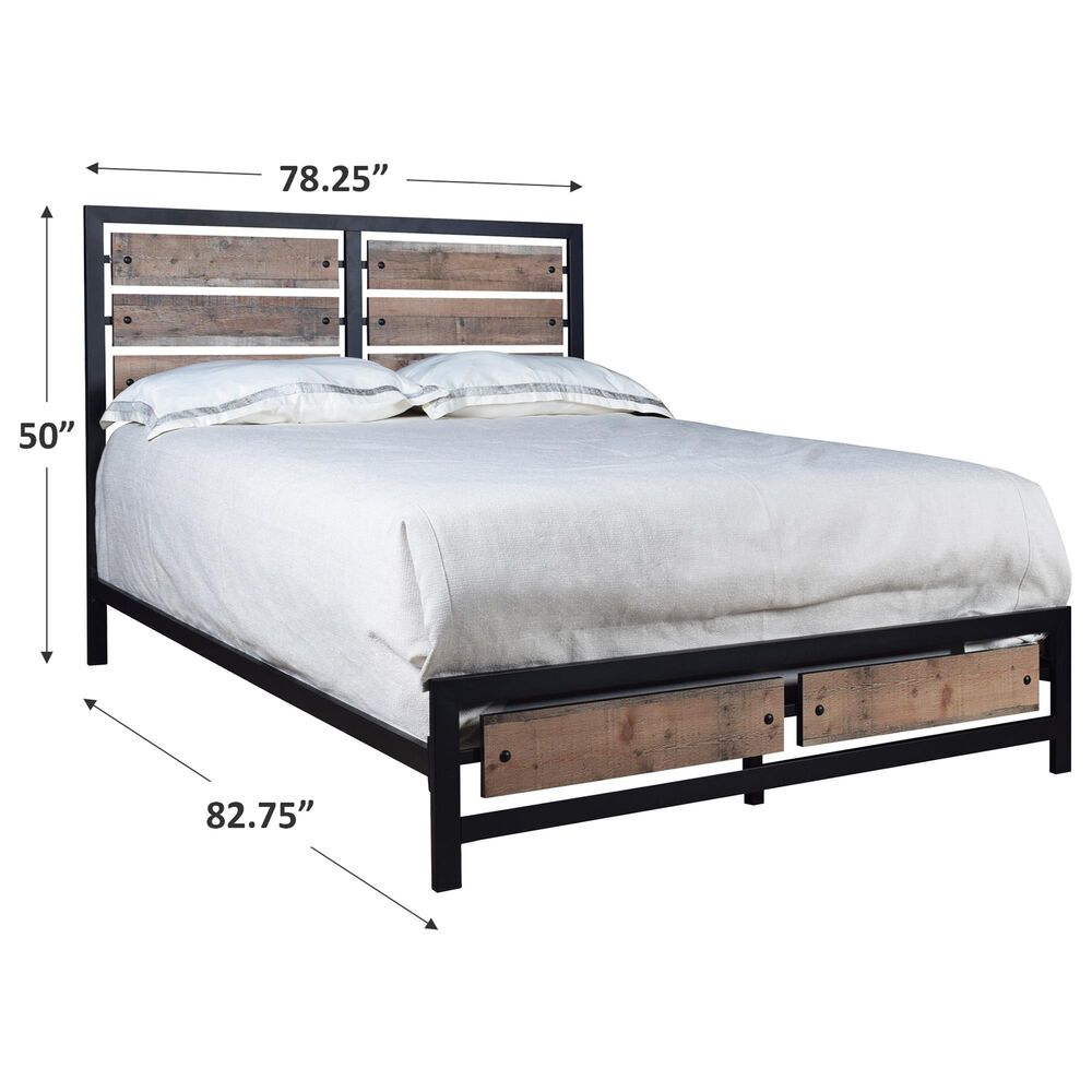 New Heritage Elk River King Panel Bed in Rustic Brown and Black, , large