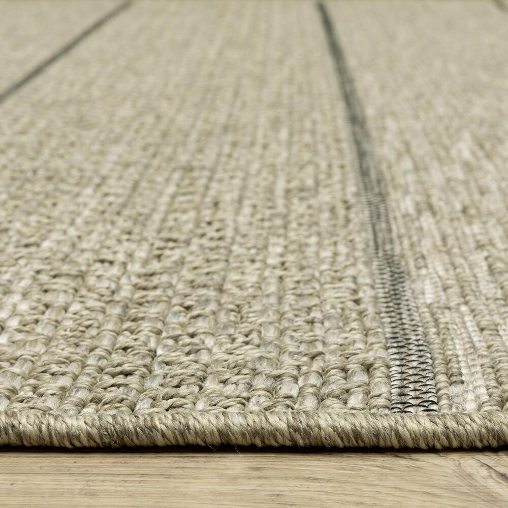 Oriental Weavers Tortuga TR01A 3&#39;3&quot; x 5&#39; Beige and Black Area Rug, , large
