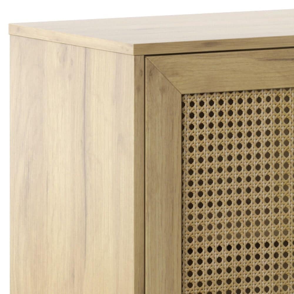 Classic Flame 57" Cane Media Fireplace in Campbell Oak, , large