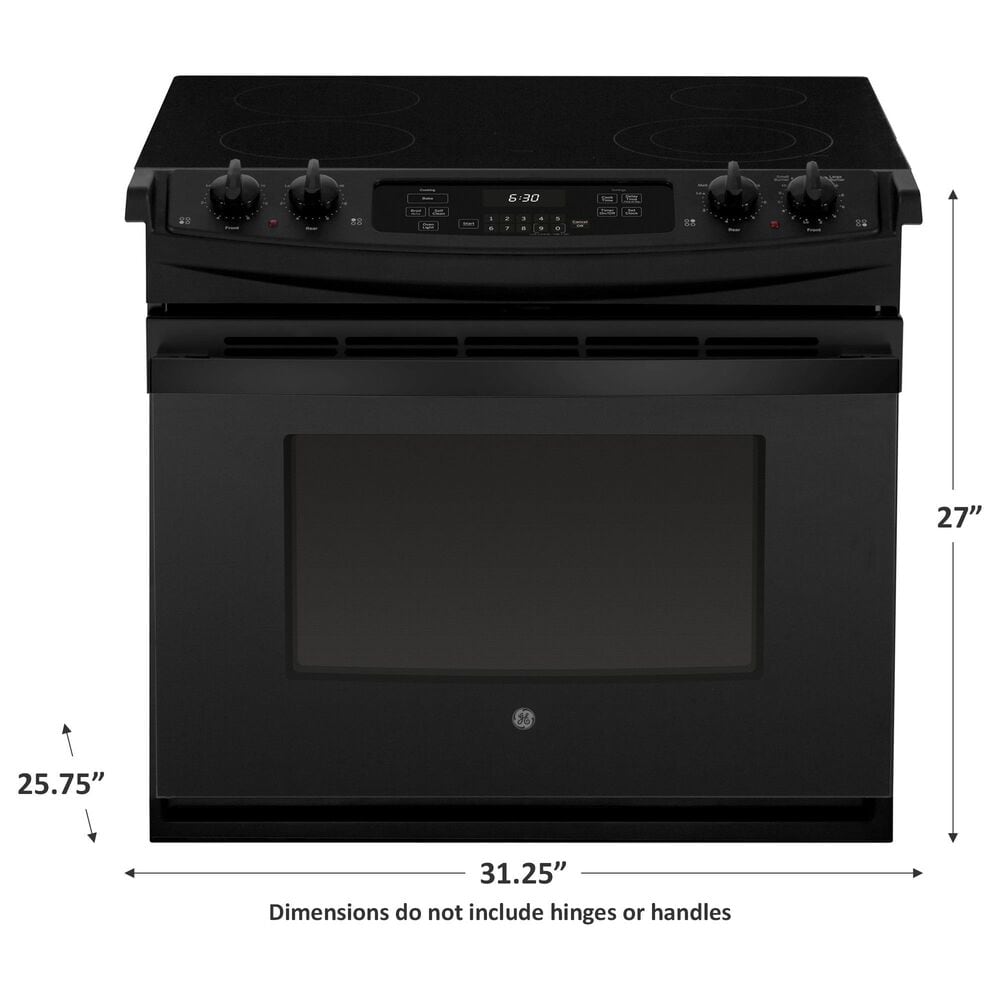 GE Appliances 30&quot; Drop-In Electric Range with Self-Cleaning Oven in Black, , large