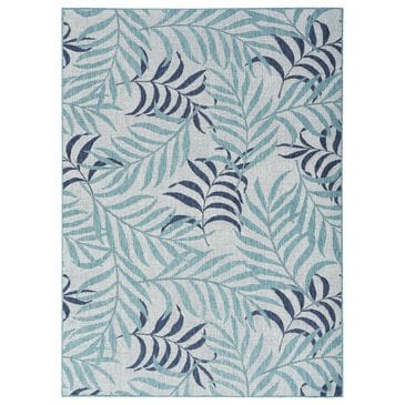 Nourison Garden Oasis Nature Blue 5" x 7" Indoor/Outdoor Area Rug, , large