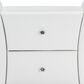 Baxton Studio Victoria 2-Drawer Nightstand in Matte White, , large