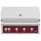 Hestan 42" Built-In Natural Gas Grill in Tin Roof Burgundy, , large