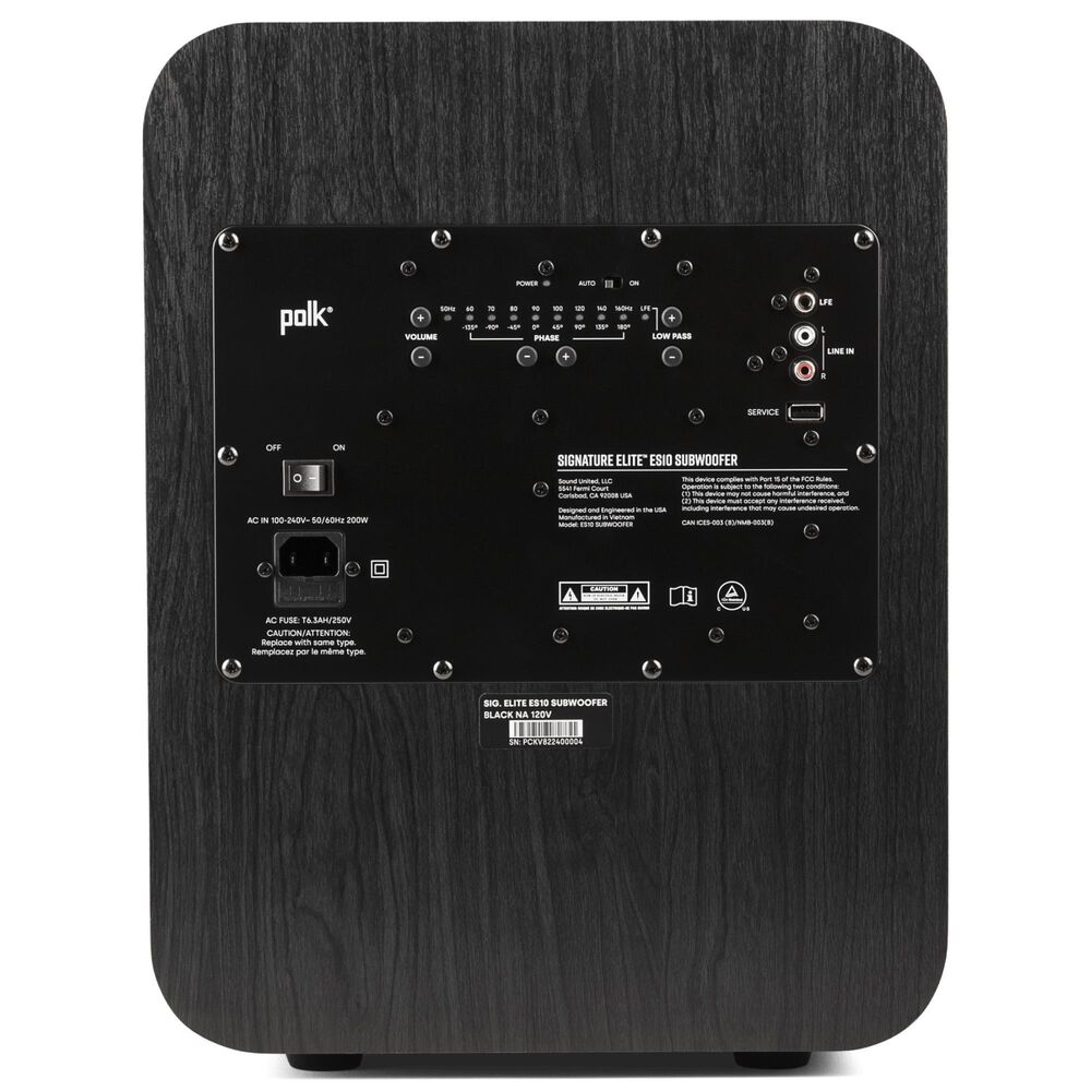 Polk 10&quot; Subwoofer + 6.5 Floorstanding Tower Speaker + 5.25 Center Channel Speaker + 5.25 Bookshelf Speaker + Denon 7.2 Channel AV 8K Receiver Package with HEOS Built-in in Black, , large