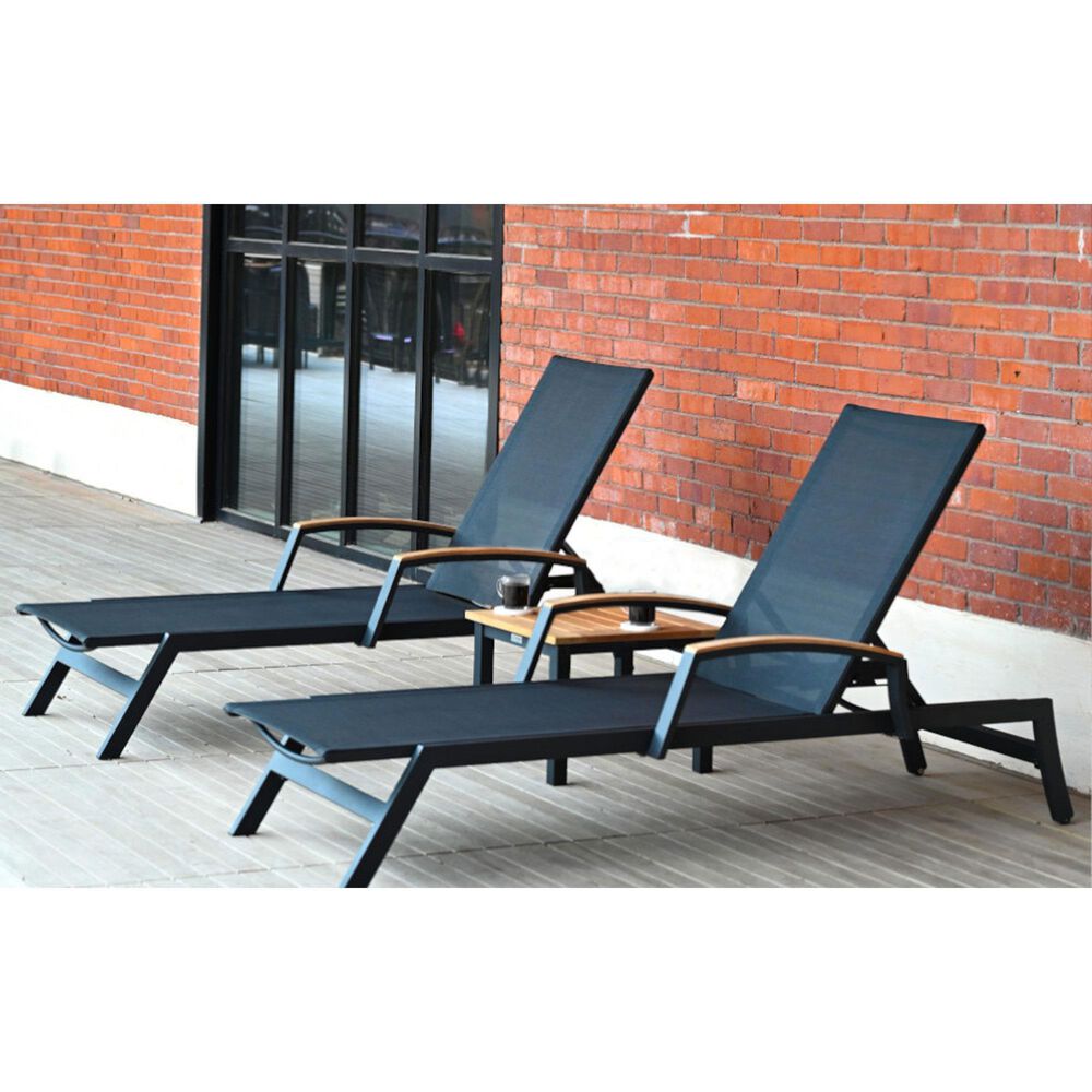 Three Birds Casual Tribeca Chaise Lounge in Black, , large