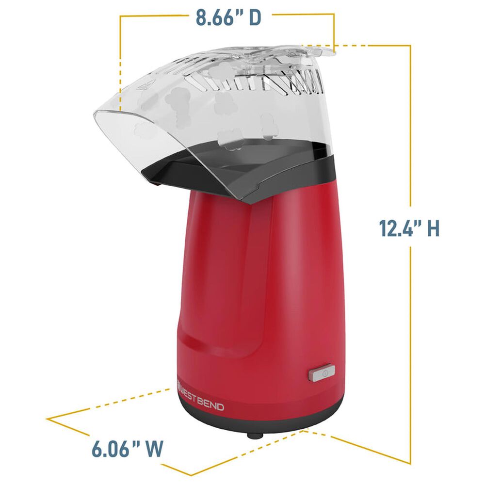 West Bend Air Crazy 4 Qt. Hot Air Popcorn Machine in Red, , large