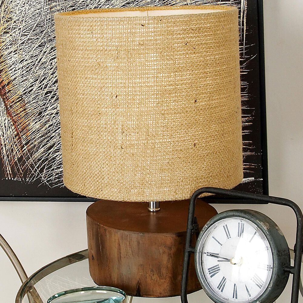 Maple and Jade Rustic Table Lamp in Brown, , large