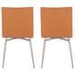 Lumisource Mason Swivel Side Chair with Camel Upholstered in Brushed Stainless Steel (Set of 2), , large
