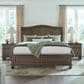 Riva Ridge Oxford King Sleigh Bed with Two Nightstands in Cocoa with AC Oulets and USB Ports, , large