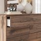 Ashley Fortlorn Dresser and Mirror in Walnut Brown, , large