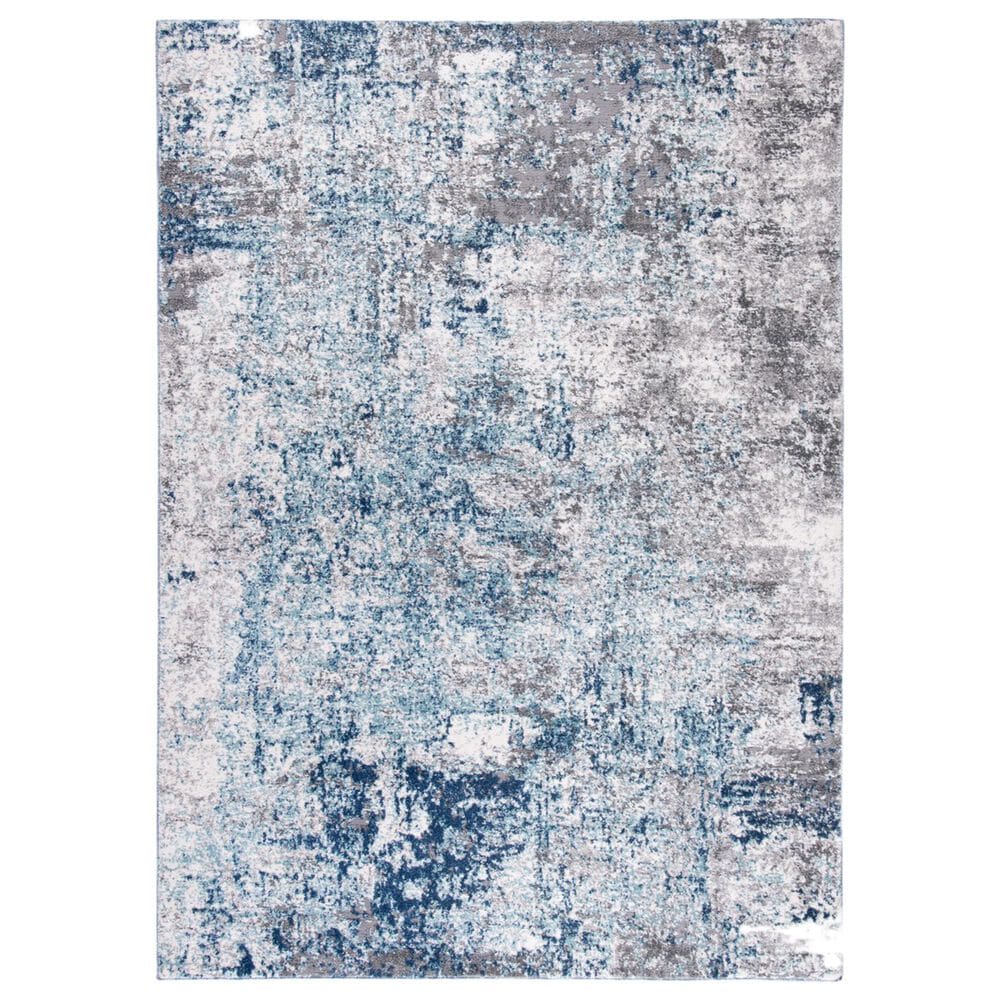 Safavieh Aston ASN705M 8" x 10" Light Blue and Gray Area Rug, , large