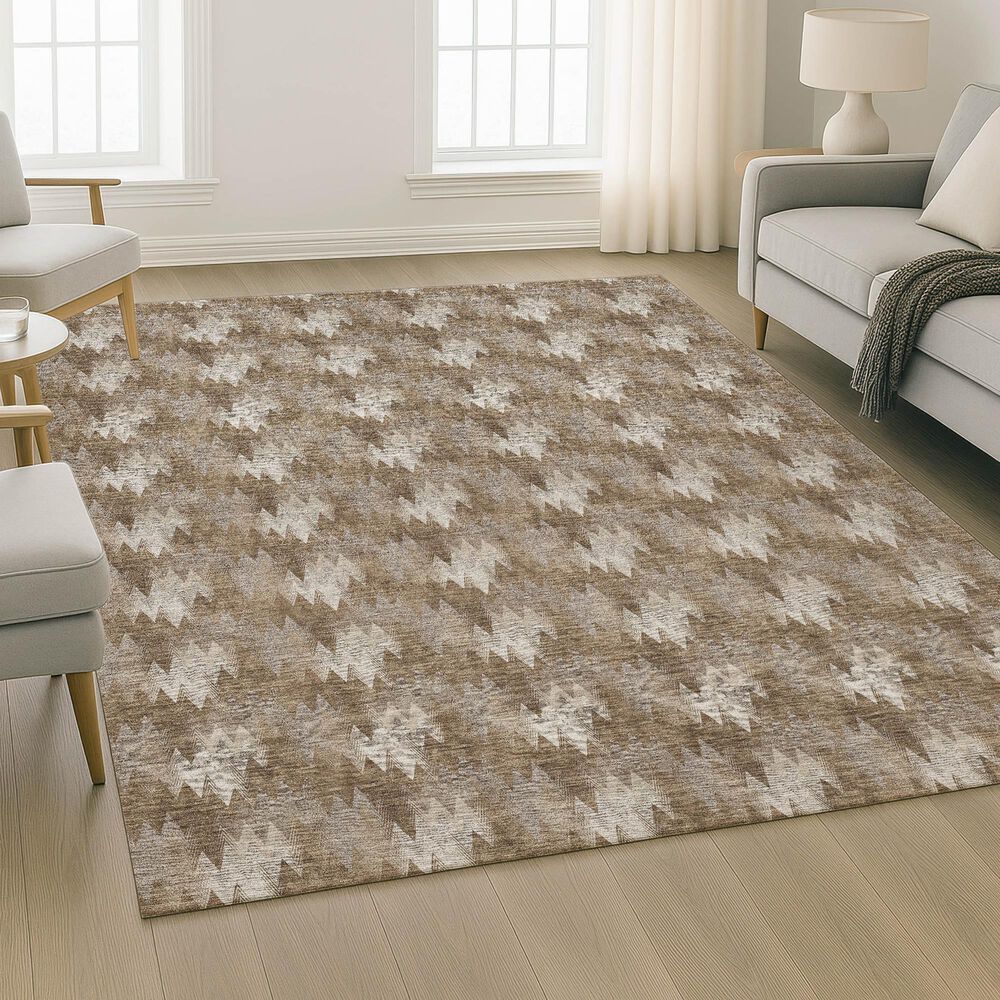 Dalyn Rug Company Soft Essentials Chevron Mocha 9' x 12' Area Rug, , large