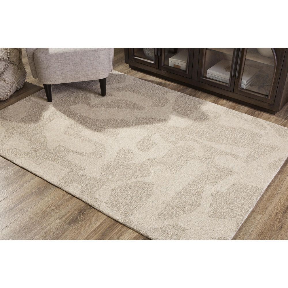 Ashley Ladonia 5&#39; x 7&#39; Linen and Taupe Area Rug, , large