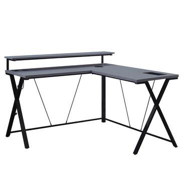 OSP Home Checkpoint L-Shaped Desk in Black, , large