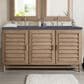 James Martin Vanities Portland 60" Double Bathroom Vanity in Whitewashed Walnut with 3 cm Charcoal Soapstone Quartz Top and Rectangular Sinks, , large
