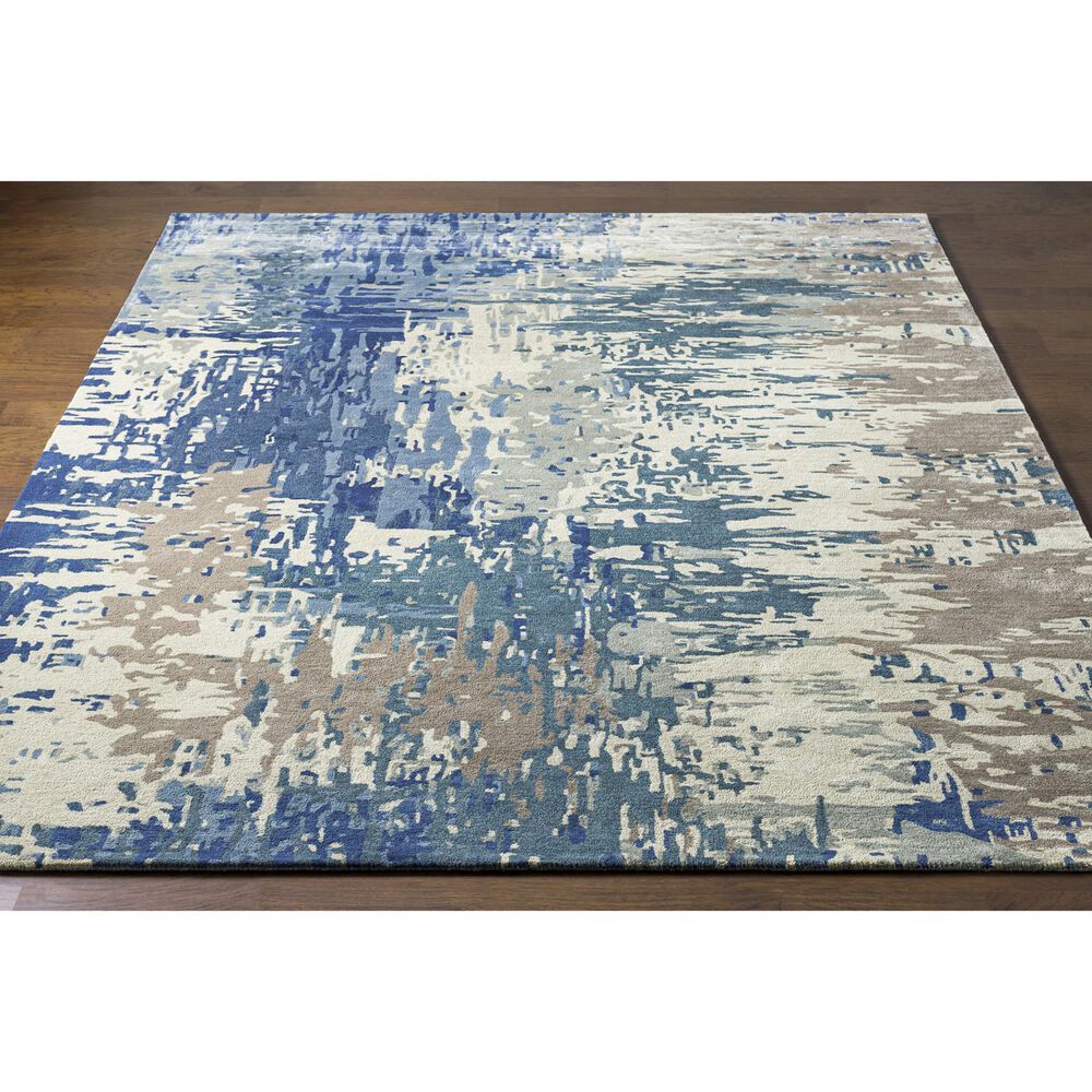 Surya Banshee 10&#39; Square Blue, Ivory and Light Brown Area Rug, , large