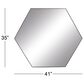 Maple and Jade 35" x 41" Hexagon Wall Mirror with Thin Minimalistic Frame in Black, , large