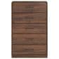 Ashley Fortlorn 5-Drawer Chest in Walnut Brown, , large