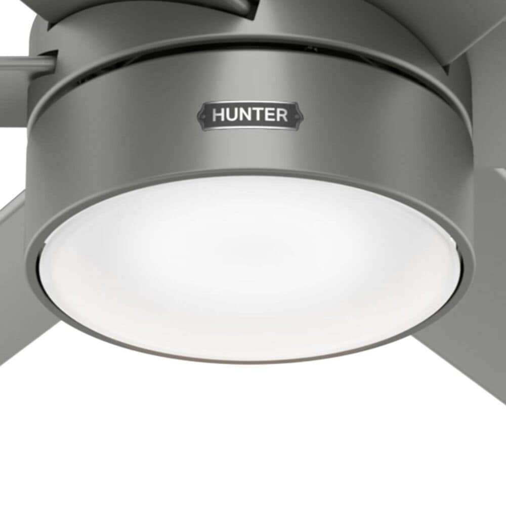 Hunter Solaria 72&quot; Outdoor Ceiling Fan with LED Light in Matte Silver, , large
