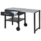 Hearth and Haven Outdoor Foldable Kitchen Cart with Side Table in Black, , large