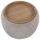 Lumisource Tray Storage Pouf in Light Brown, , large