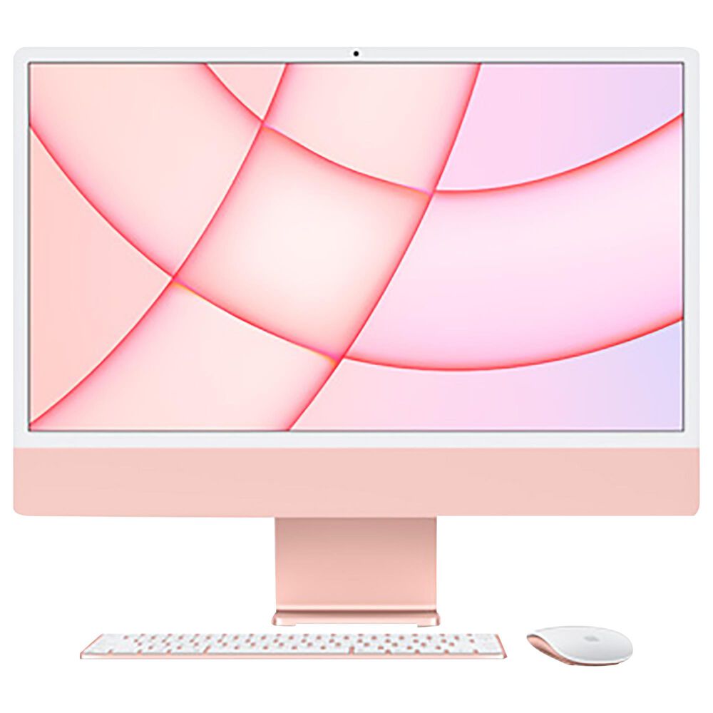 Apple 24" iMac All-In-One Desktop | Apple M1 - 8GB RAM - Apple M1 8-core - 256 GB SSD in Pink with 2 Years AppleCare, , large