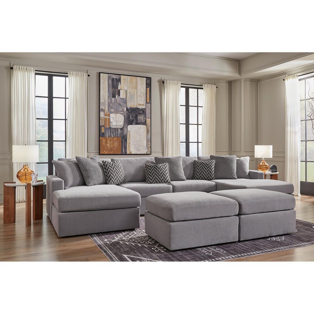 Ashley Modmax 4-Piece Sectional with Double Chaise in Granite, , large