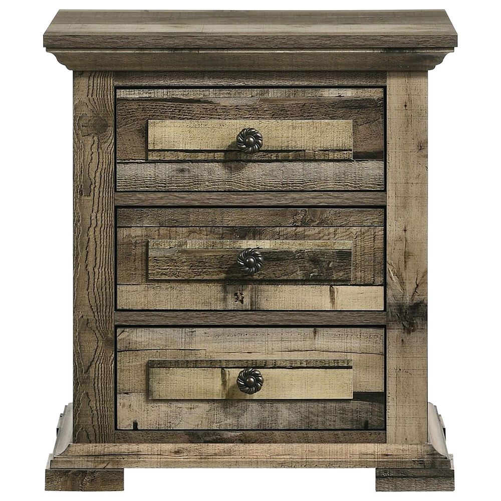 Mayberry Hill Cortez 3 Drawer Nightstand in Drift Pine, , large