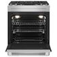 JennAir 6.2 Cu. Ft. Slide-In Dual Fuel Downdraft Range in Stainless Steel and Black, , large