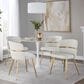 LumiSource Cinch Side Chair with Cream Velvet Cushion in Gold (Set of 2), , large