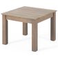 Hearth and Haven Temecula Outdoor Square Side Table with Slatted Top in Grey, , large