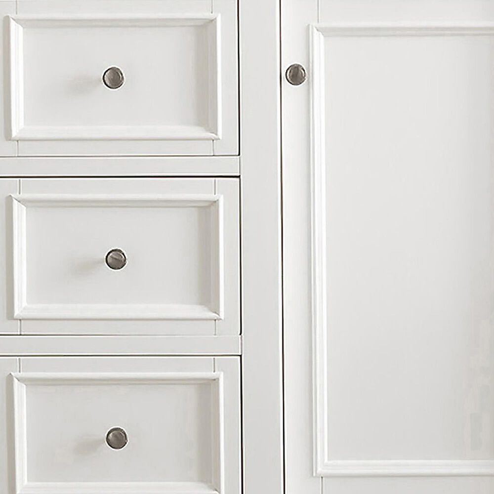 James Martin Vanities De Soto 48&quot; Single Bathroom Vanity in Bright White with 3 cm Eternal Marfil Quartz Top and Rectangular Sink, , large