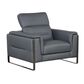 Nicoletti Calia Sofas Eminence Leather Accent Chair in Blu, , large