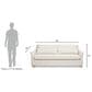 Jennifer Taylor Home Ada Stationary Sofa in Flax White, , large